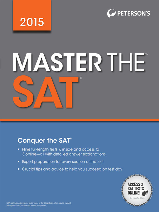 Title details for Master the SAT 2015 by Peterson's - Available